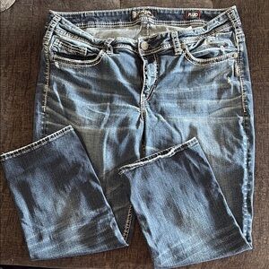 Silver Jeans Women's Blue Ankle & Cropped Jeans